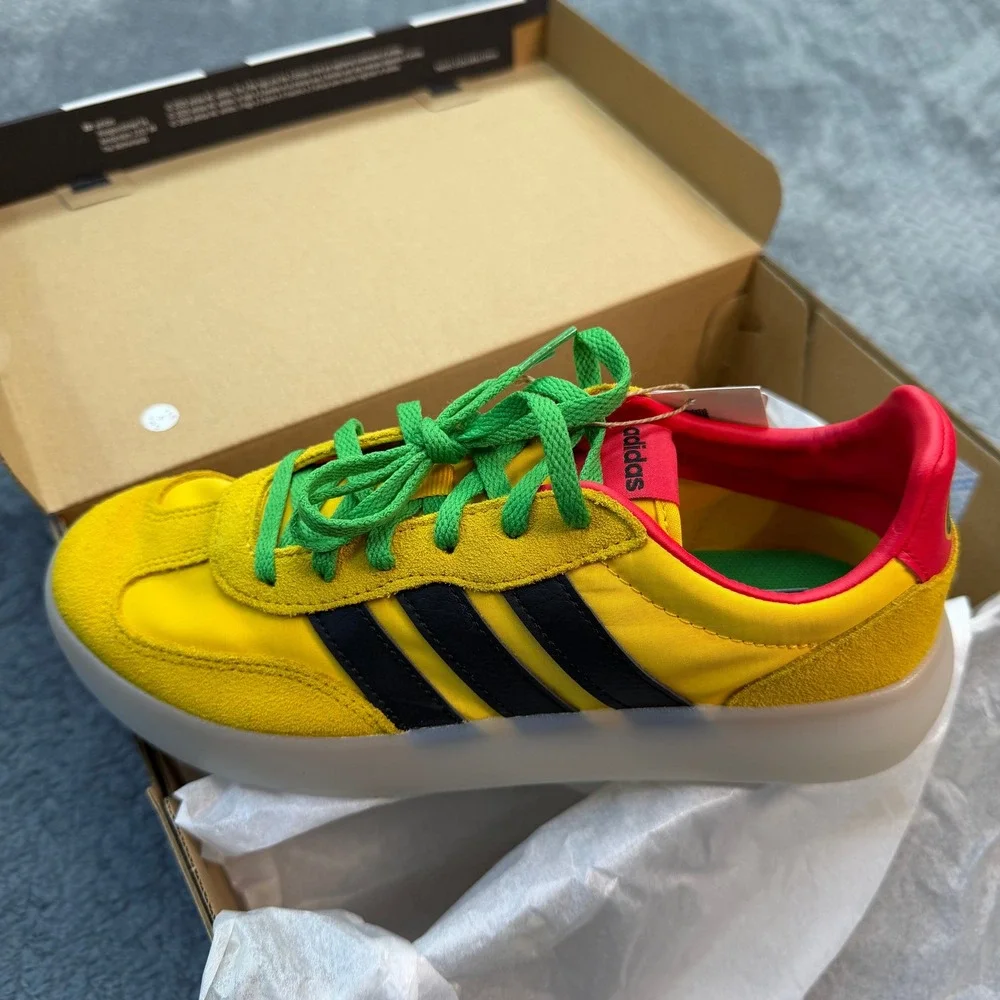 NWT Adidas Barreda Decode J FO Size 6 Bob Marley Jamaica Football Yellow HQ9468